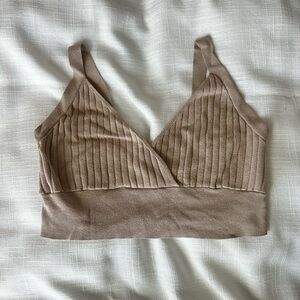 Masters Ribbed Bralette in Taupe